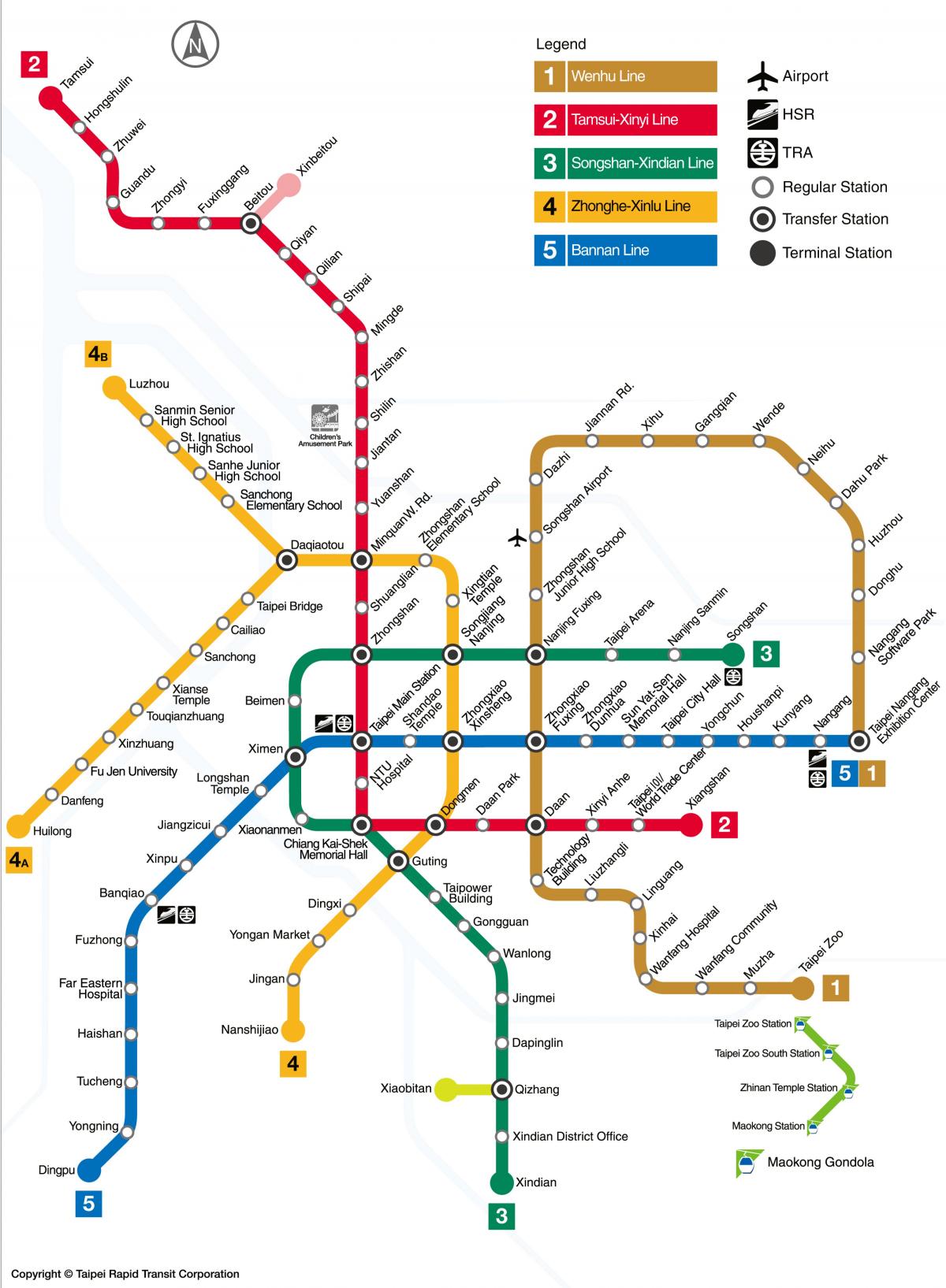 metro kaart van taiwan