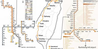 Kaart van Taipei high speed rail station